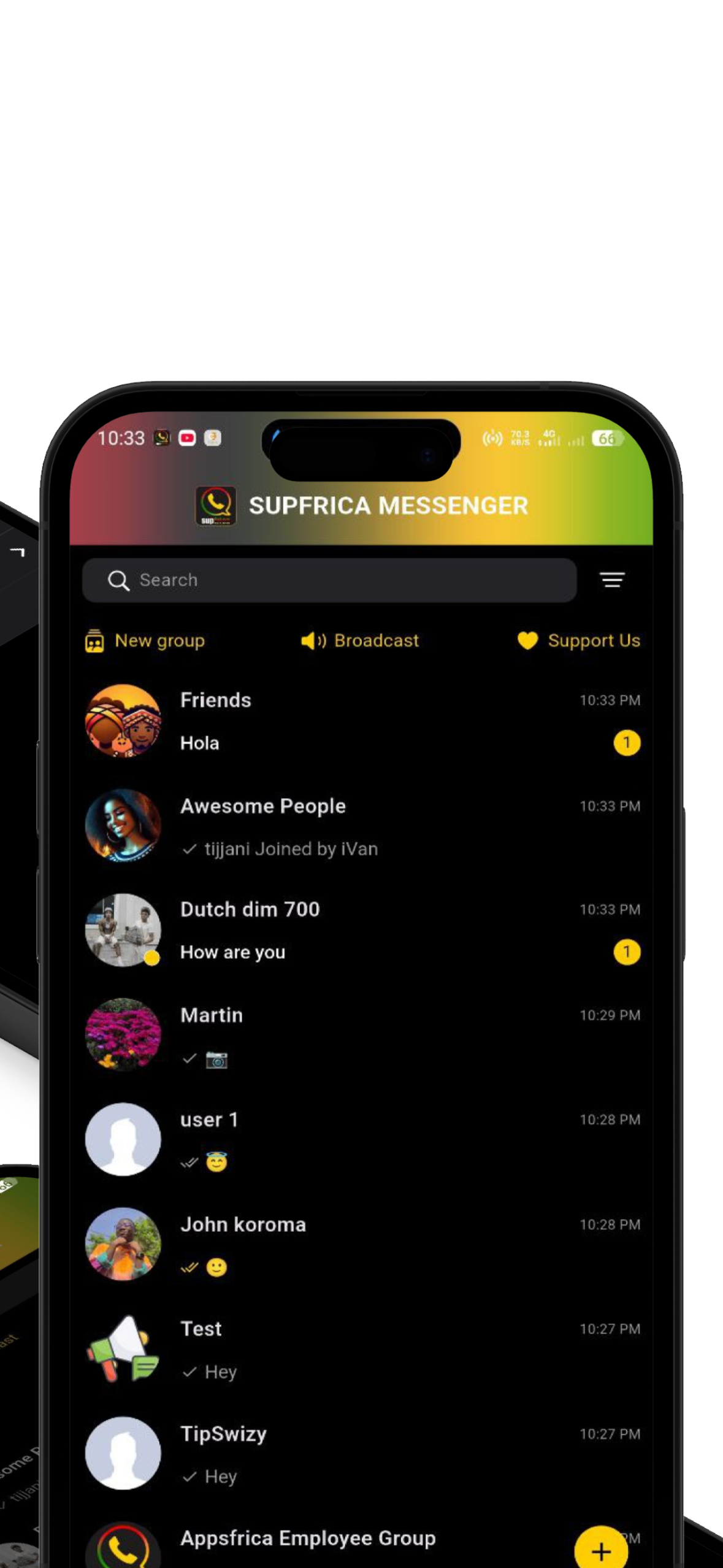 Supfrica Messenger Groups